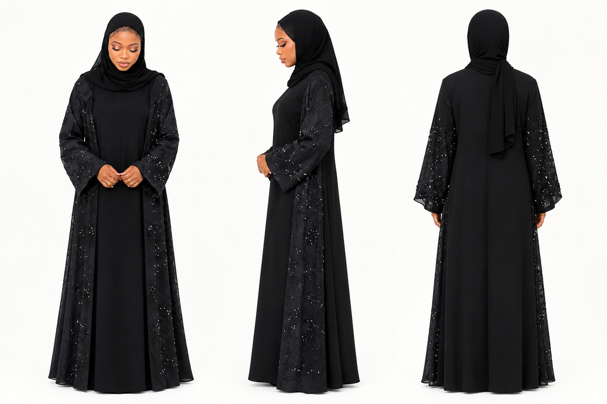Black Saudi Abaya