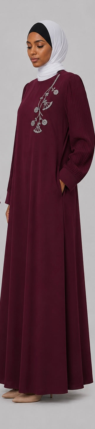 New Maroon 2 Piece Corporate Gown