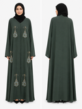Green Chiffon Abaya