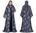 Grey Saudi Abaya