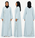 Blue Chiffon Abaya