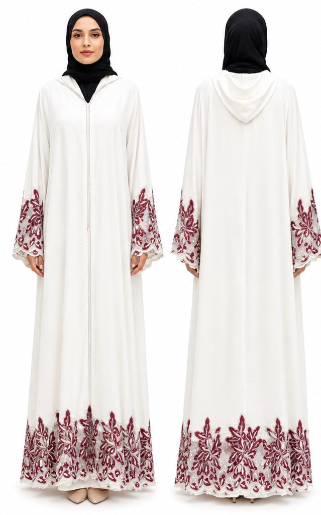 White Egypt Abaya
